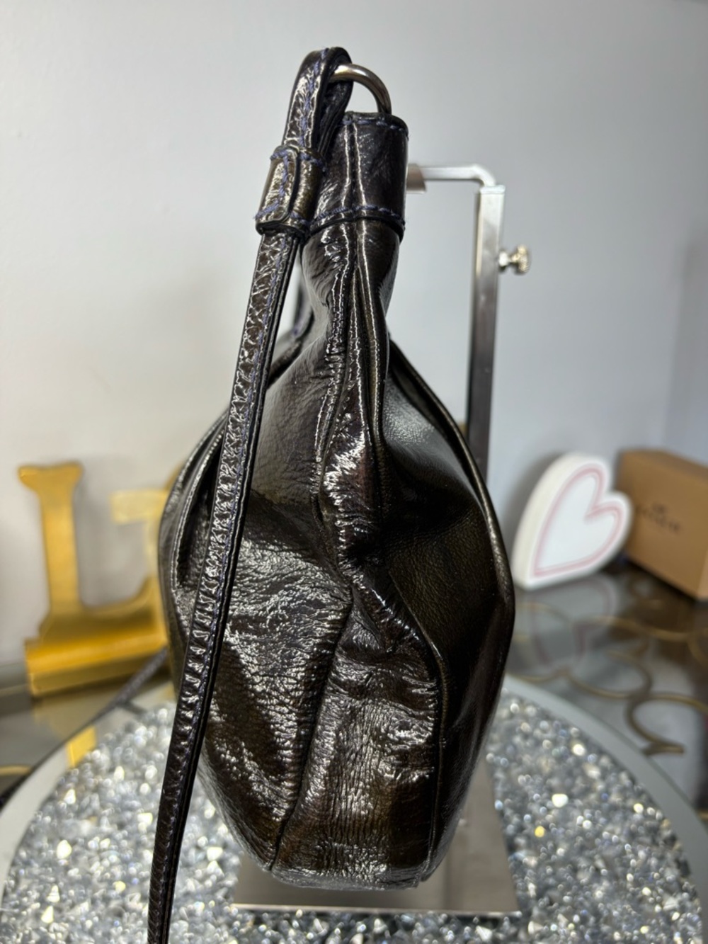 Coach 2009 Lexi Pleated Patent Leather Crossbody EUC - Picture 7 of 12